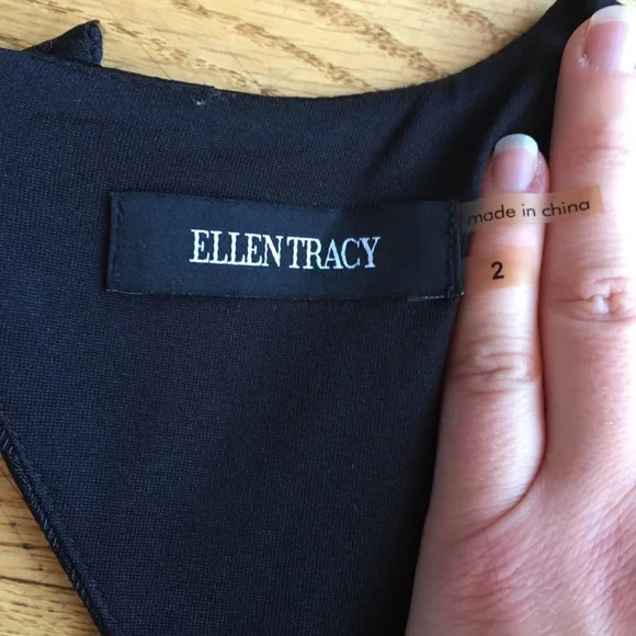 Macy's little black dress envelope back textured zebra fabric pockets - Picture 6 of 8